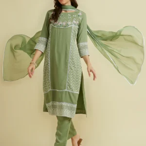 GREEN SHIA HAKOBA KURTA SET