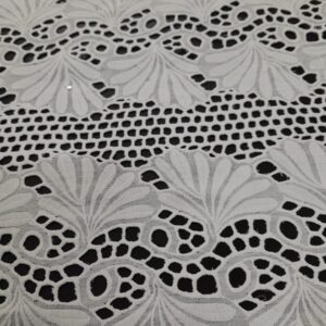 SIGMA A8702 White Embroidered Fabric