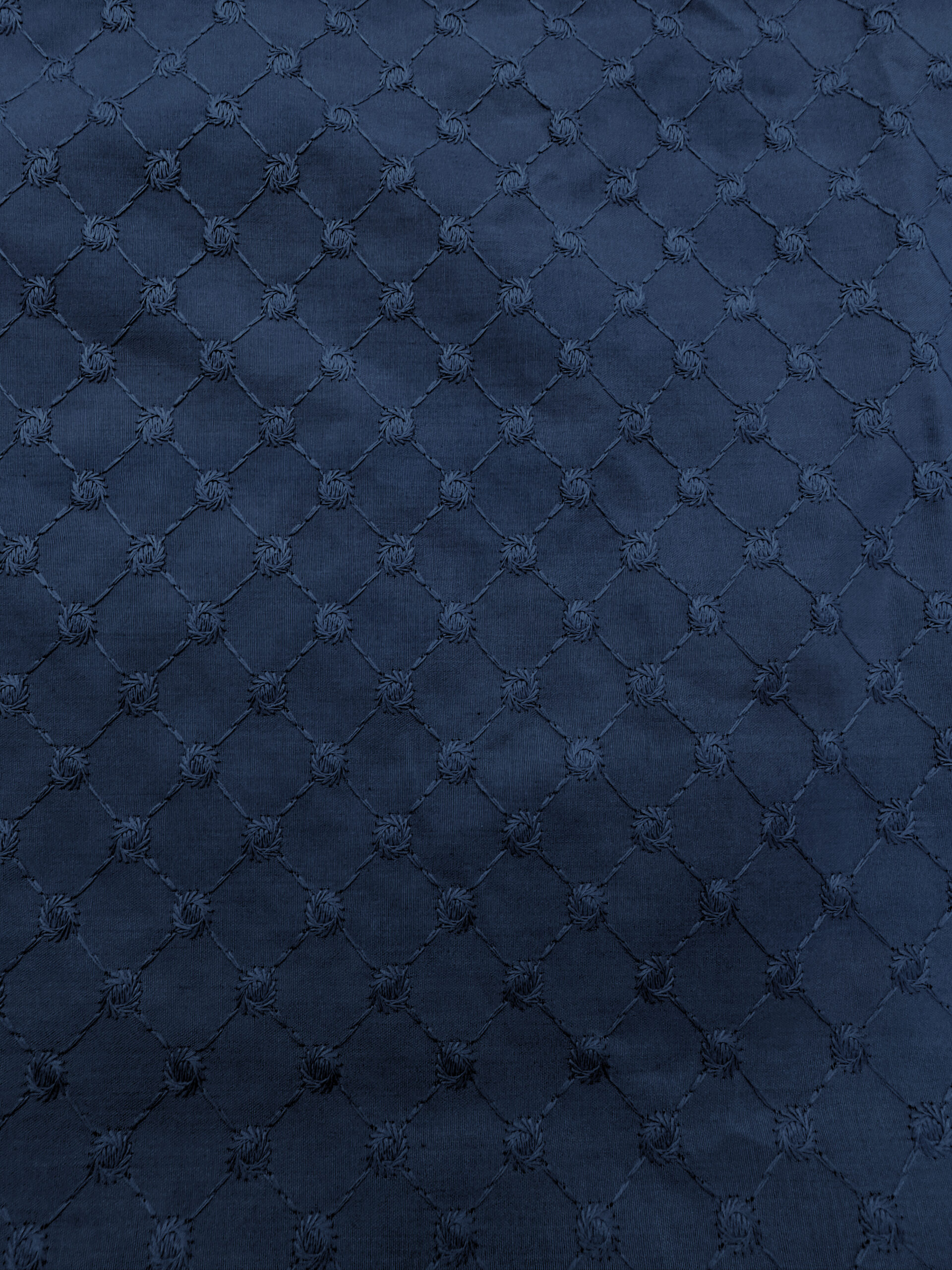 BAHAR 1103 Royal Blue Embroidered Fabric