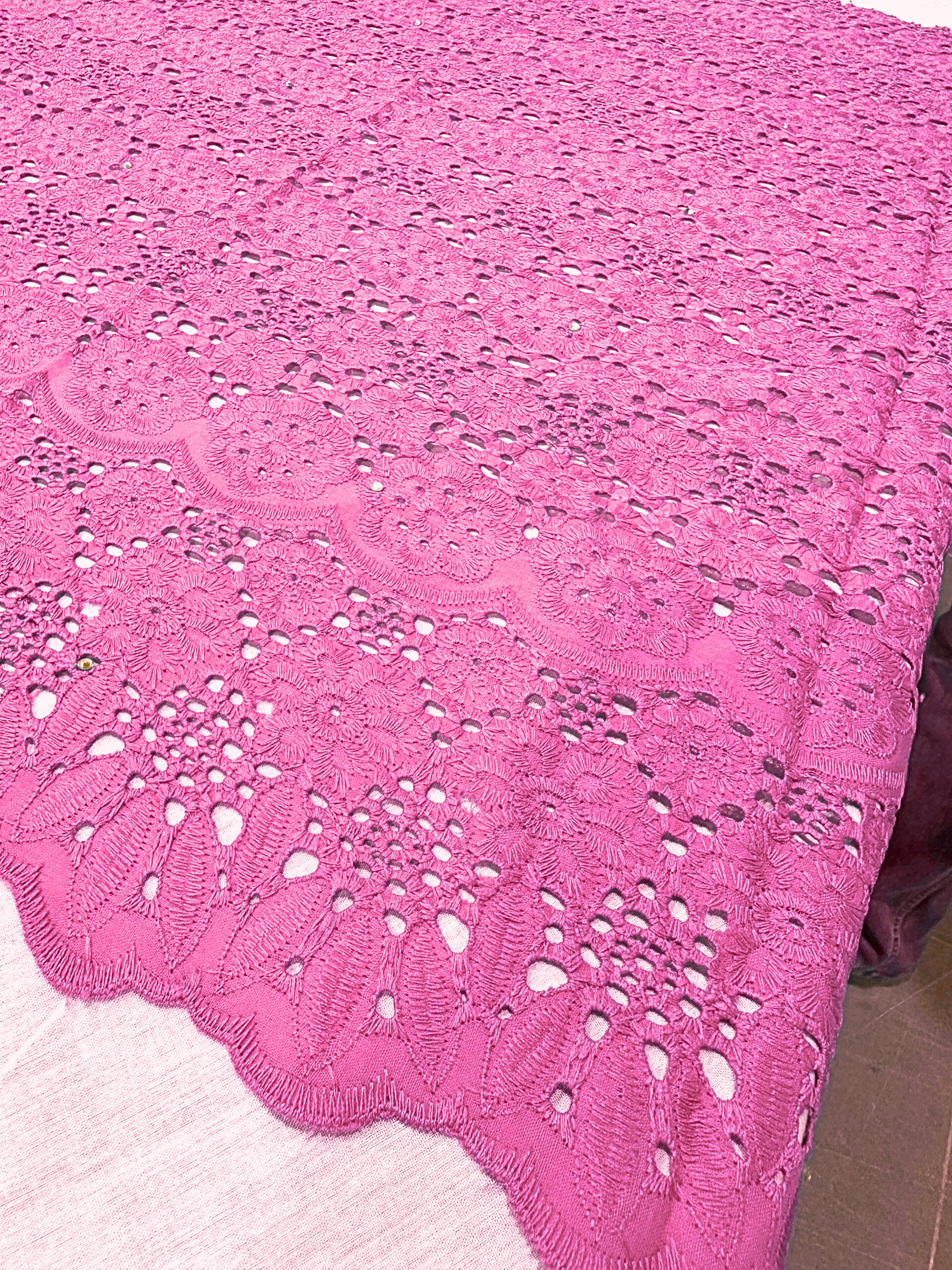 MAGNA 0486 Embroidery Pink Fabric