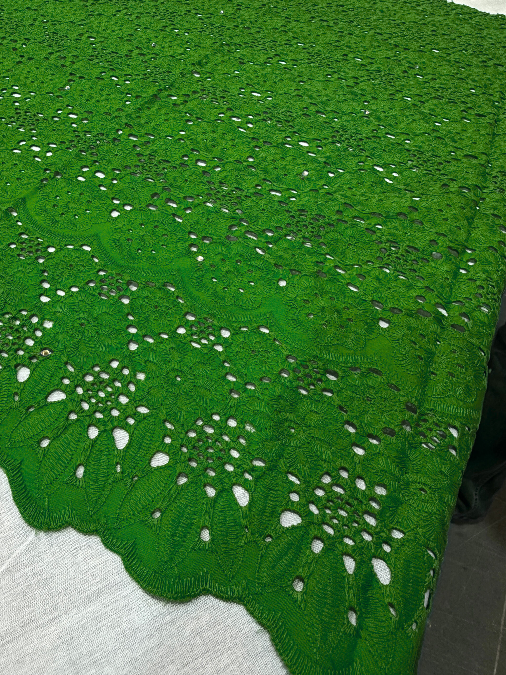 MAGNA 0486 Green Embroidery Fabric