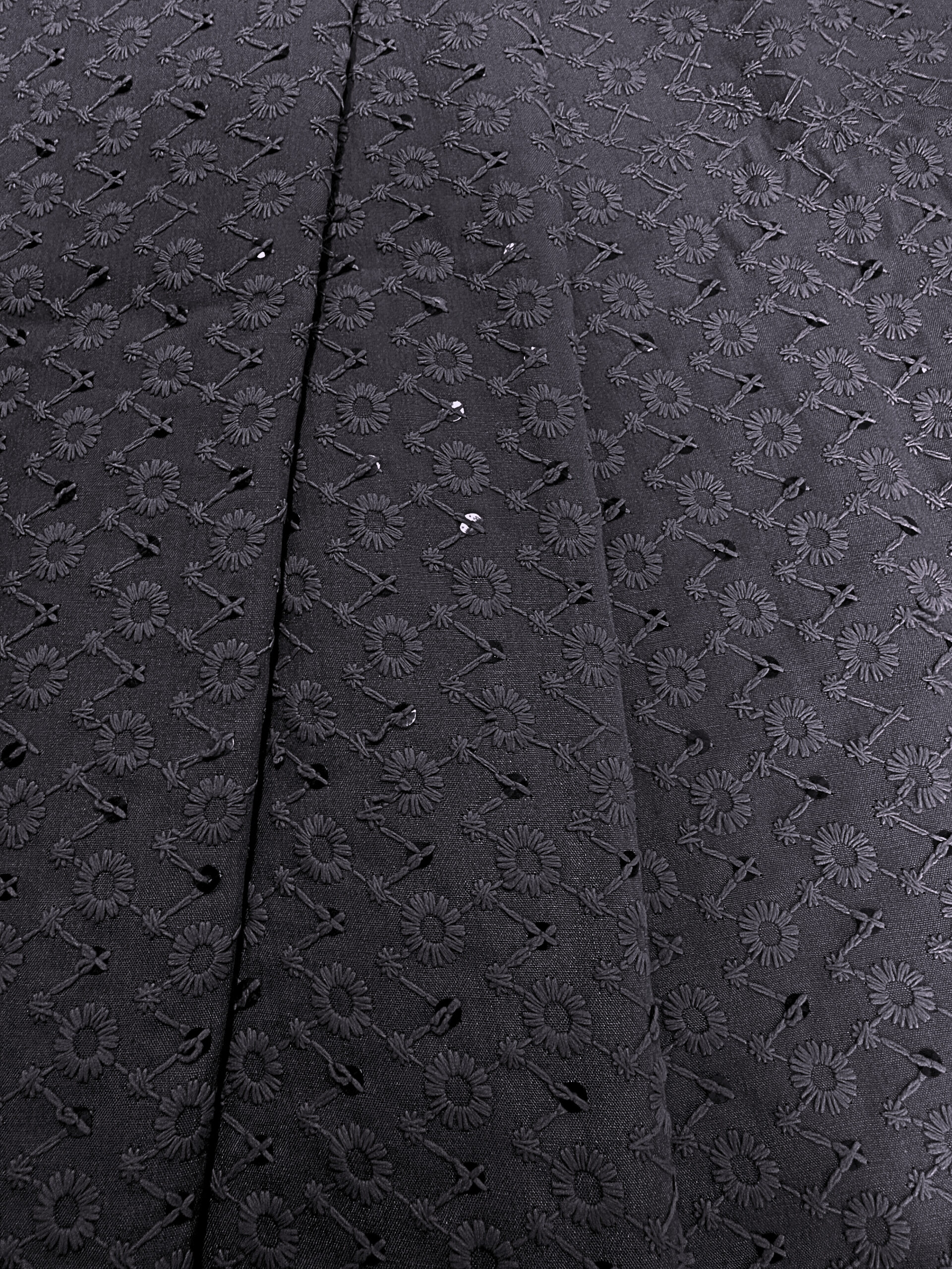 BAHAR 6321 Black Sequence Embroidered Fabric