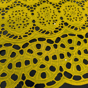 SIGMA ASP9687 Yellow Embroidered Fabric