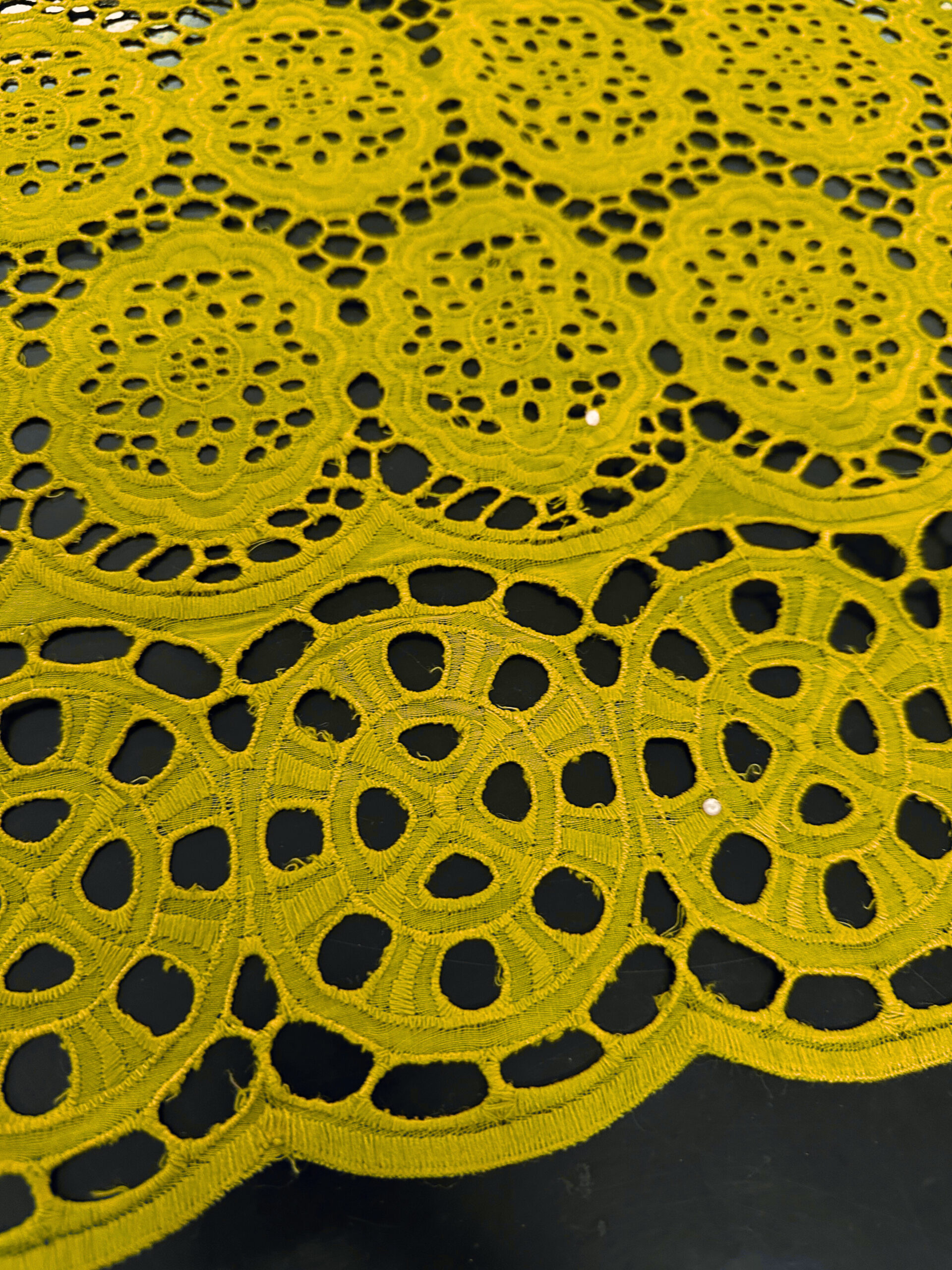 SIGMA ASP9687 Yellow Embroidered Fabric