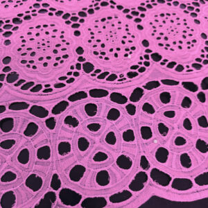 SIGMA 9687 Pink Embroidered Fabric