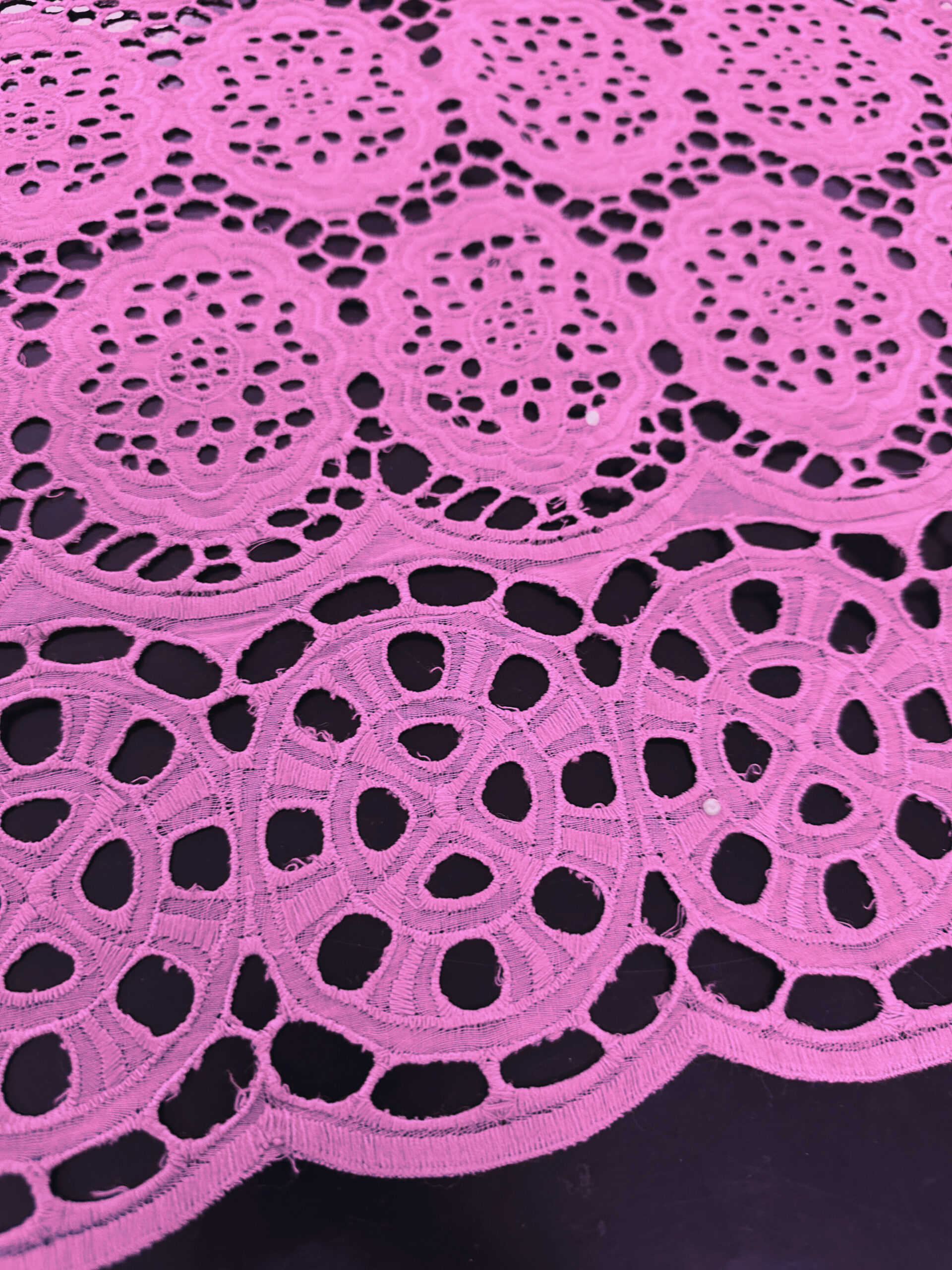 SIGMA 9687 Pink Embroidered Fabric