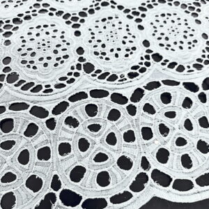 SIGMA ASP9687 White Embroidered Fabric