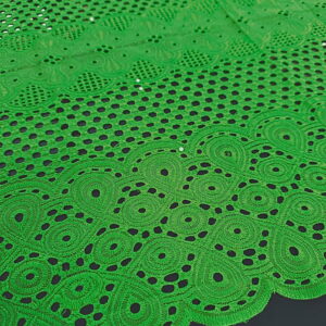 MAGNA 0490 Green Embroidered Fabric