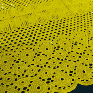 MAGNA 0490 Yellow Embroidered Fabric