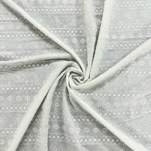 Ryma White Embroidery Fabric