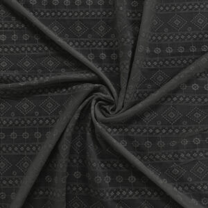 Ryma Black Embroidery Fabric