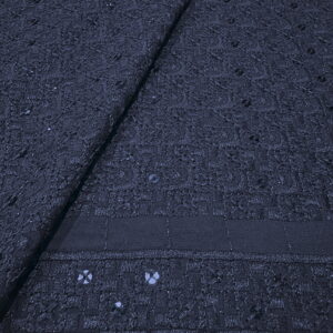 KORA 40363 Embroidered Black Rayon Fabric