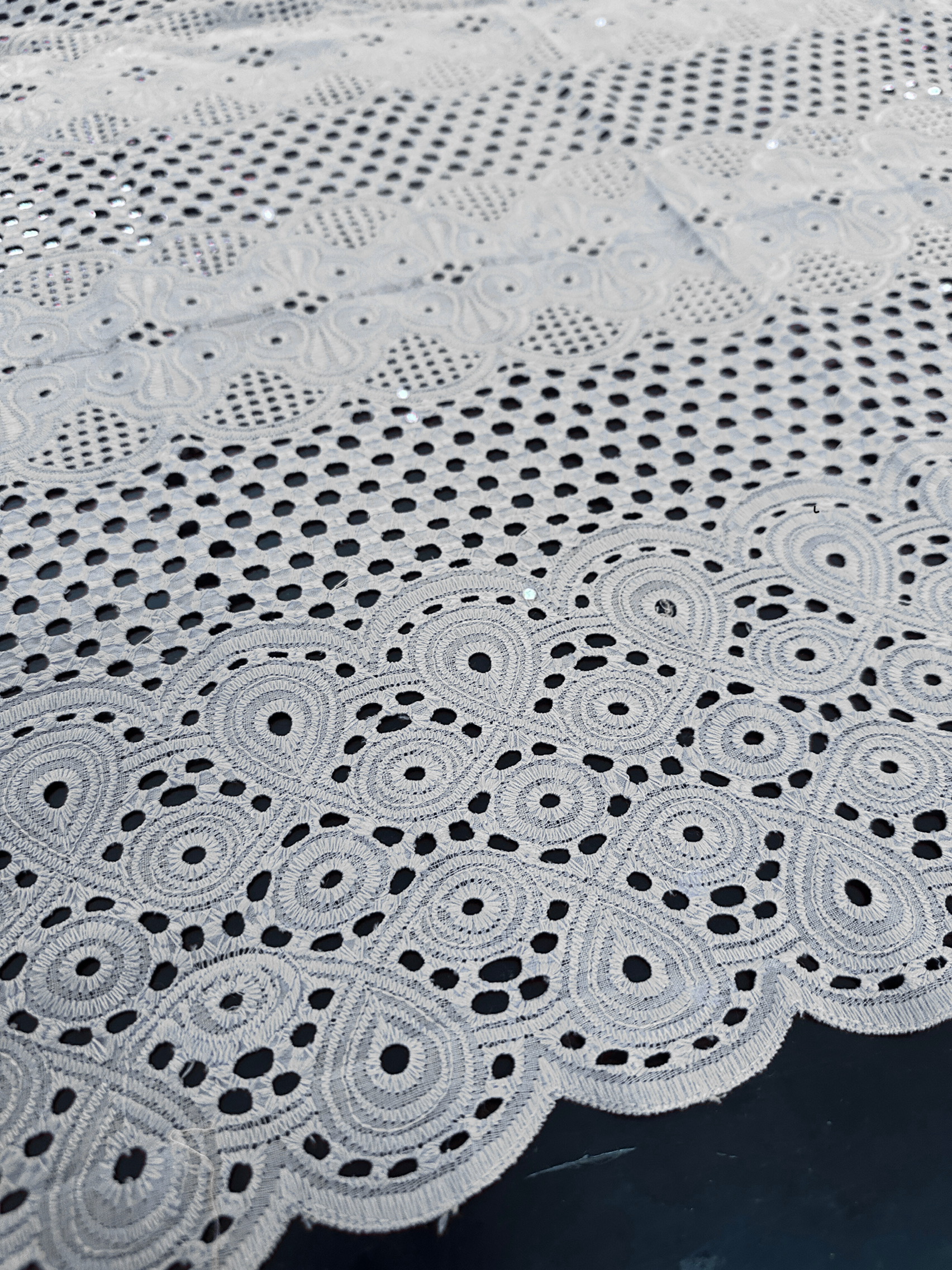 MAGNA PE0490A White Embroidered Fabric