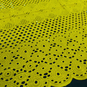 MAGNA 0490 Lemon Embroidered Fabric