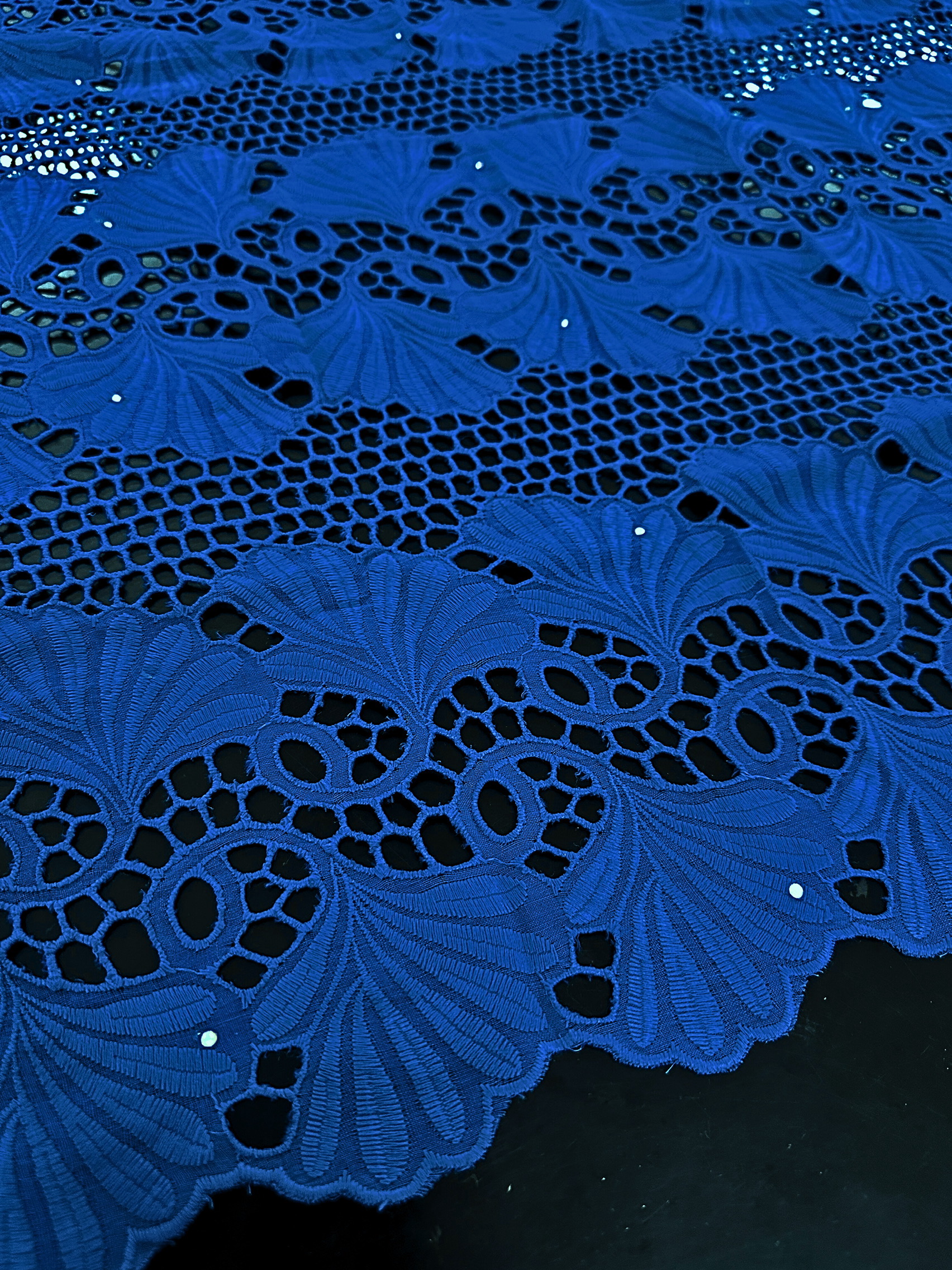 SIGMA A8702 Embroidered Royal Blue Fabric