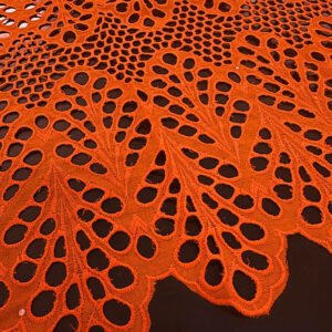 SIGMA A8743 Orange Embroidered Fabric