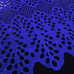 SIGMA A8743 Royal Blue Embroidered Fabric