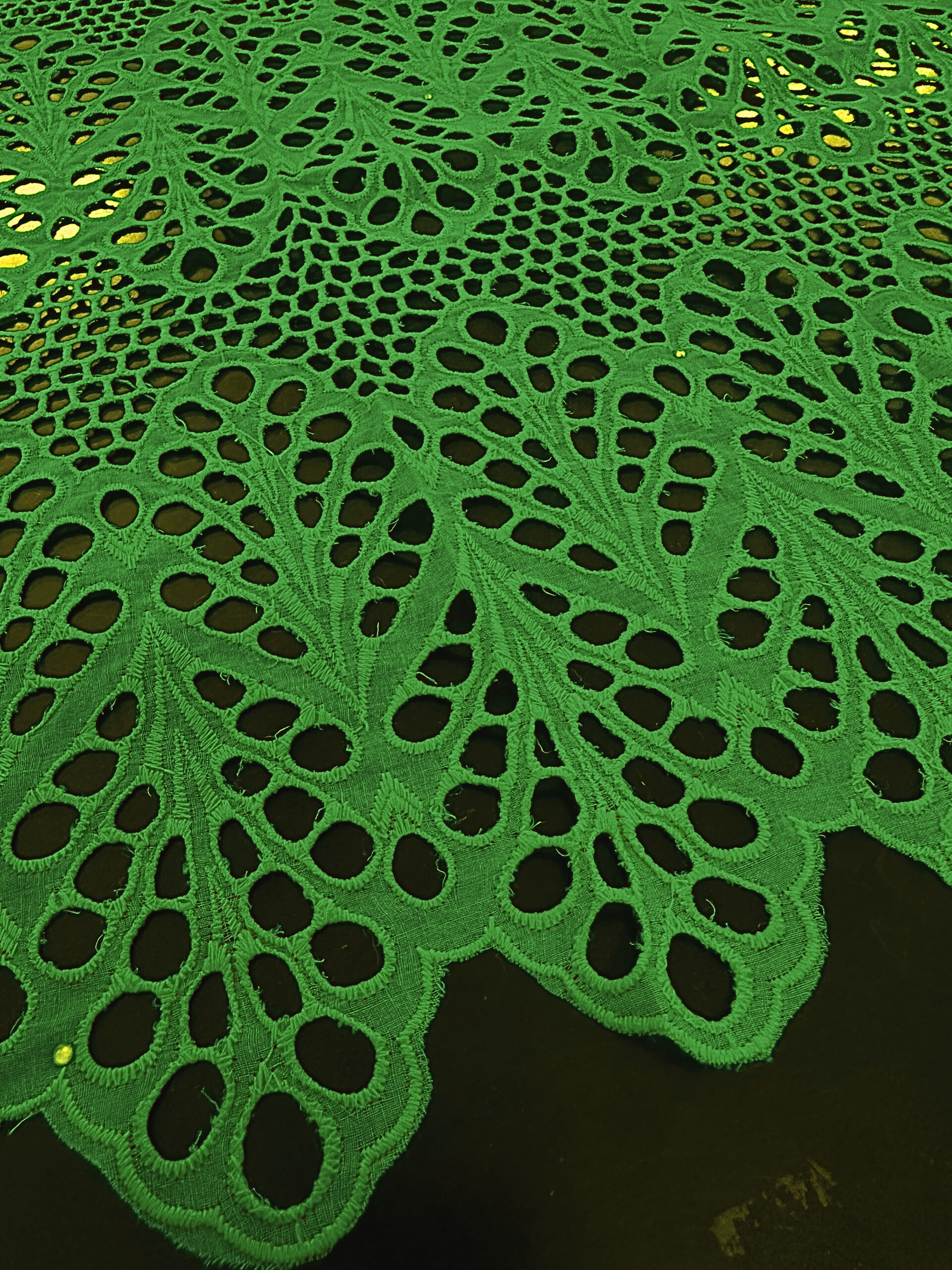 SIGMA A8743 Green Embroidered Fabric