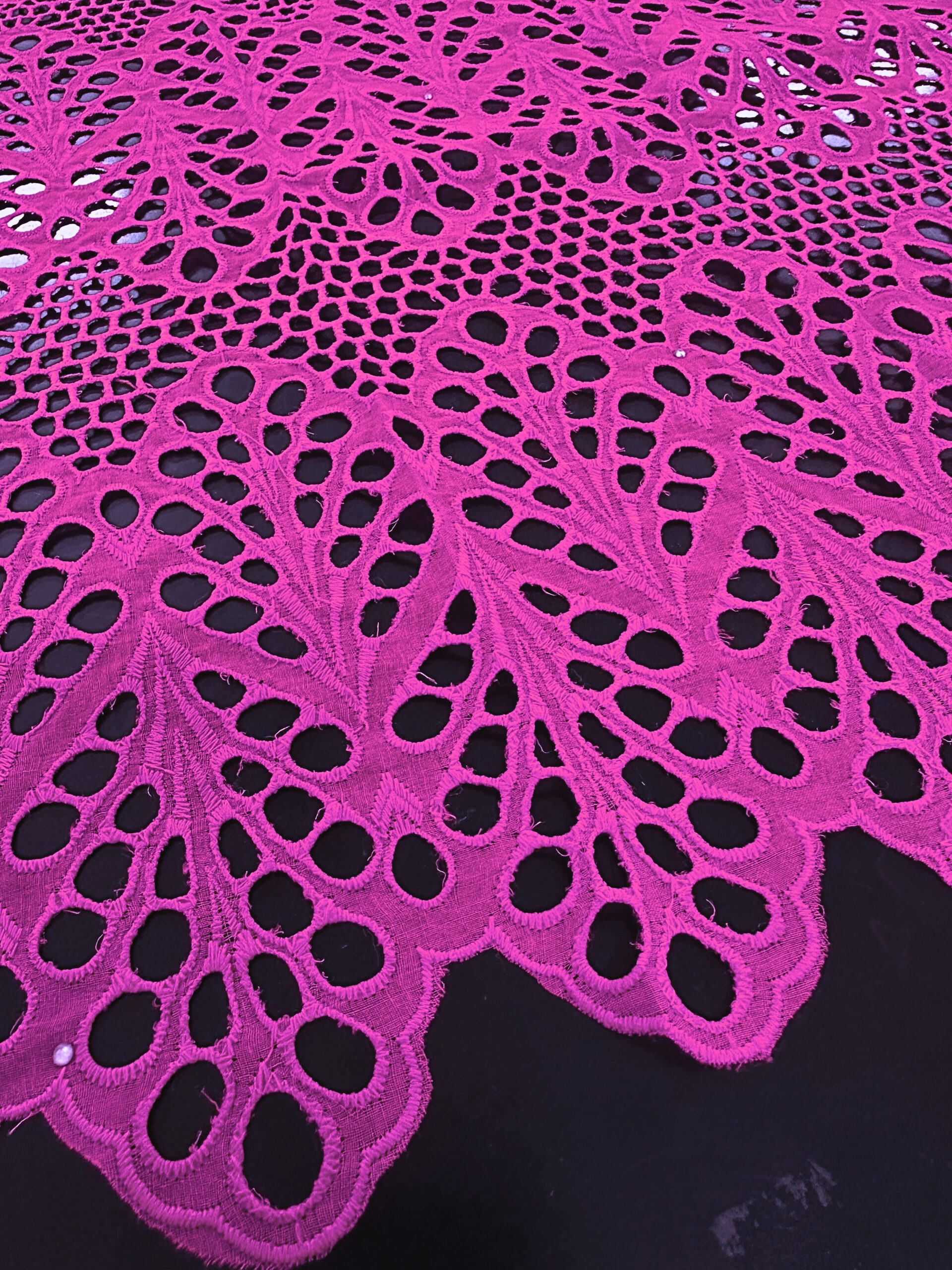 SIGMA A8743 Pink Embroidered Fabric