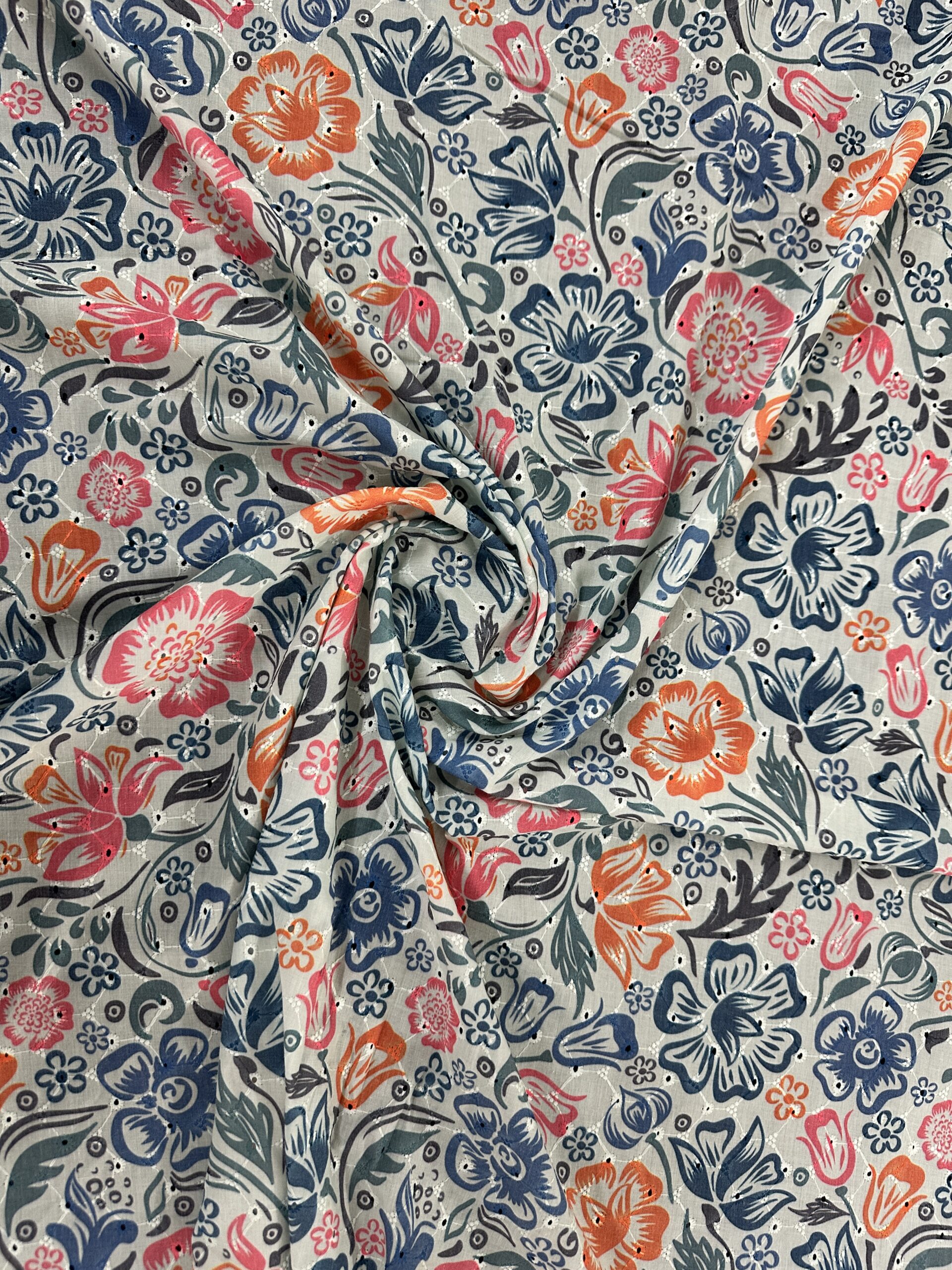 Mahreen Print Embroidery Fabric