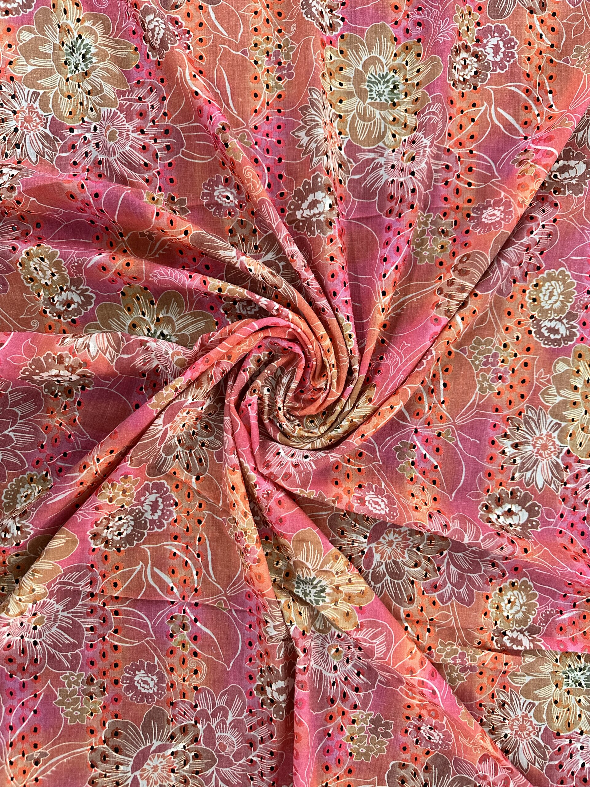 Blossom Print Embroidery Fabric