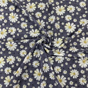 Daisy Print Embroidery Fabric