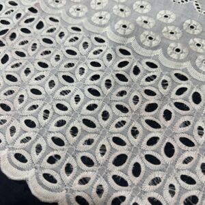 JADE 40392 Hakoba White Embroidery Fabric
