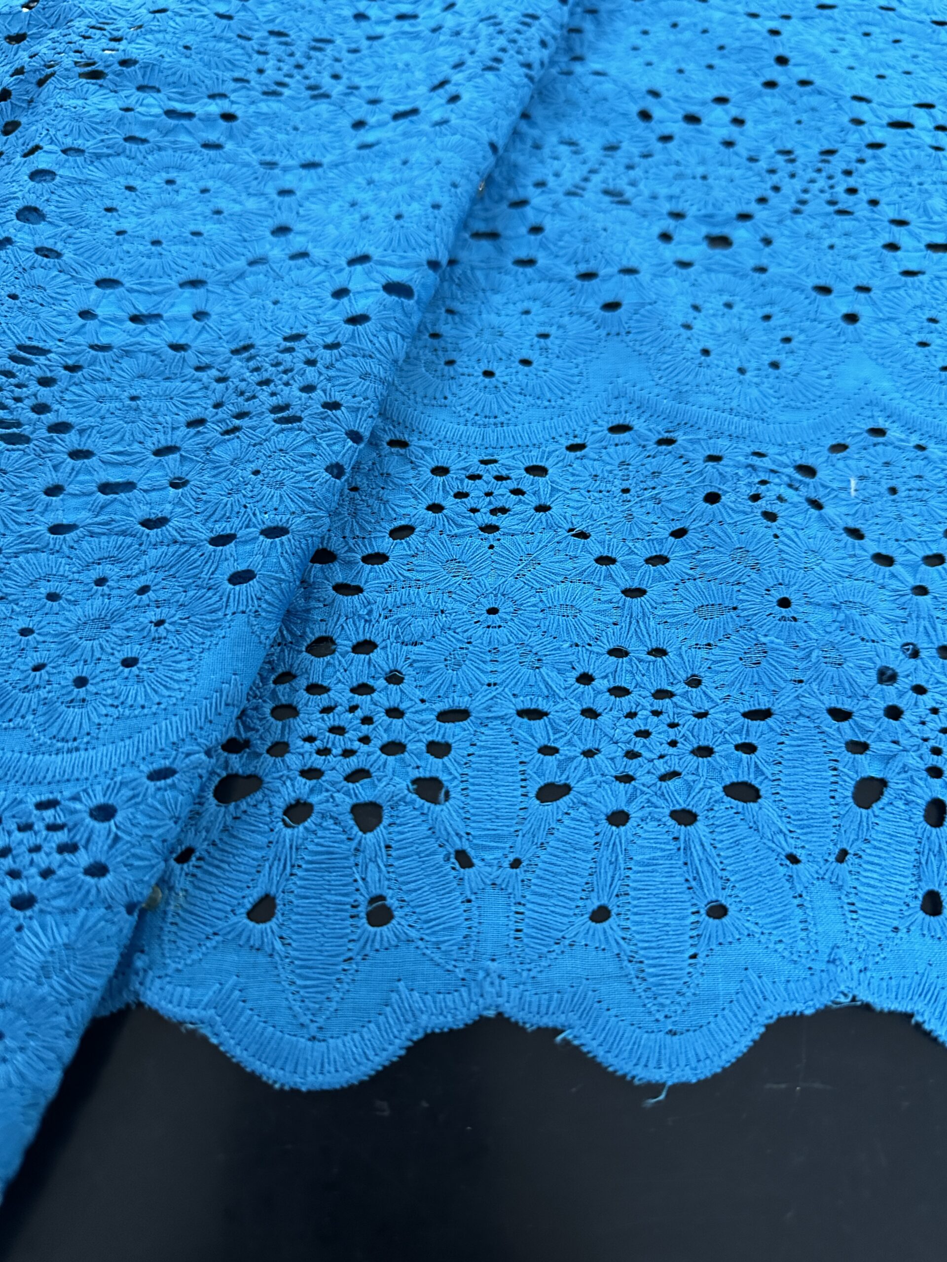 MAGNA 0486 Blue Embroidery Fabric