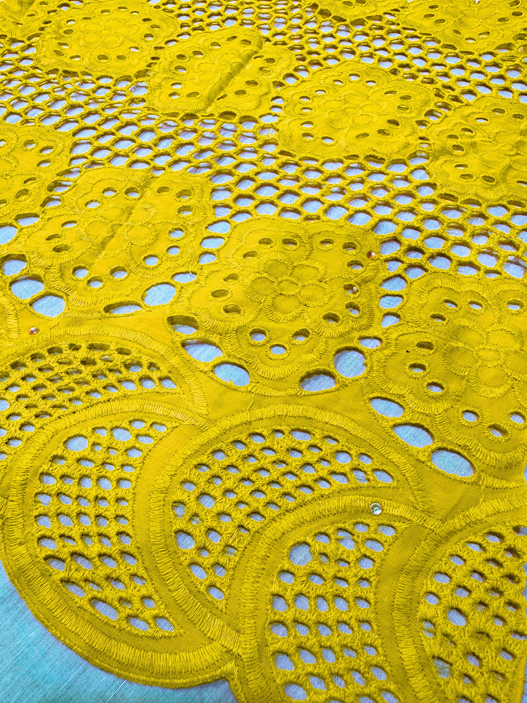 SIGMA A8703 Lemon Embroidered Fabric