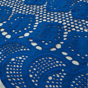 SIGMA A8703 Royal Blue Embroidered Fabric