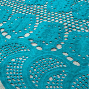 SIGMA A8703 Turquiose Embroidered Fabric