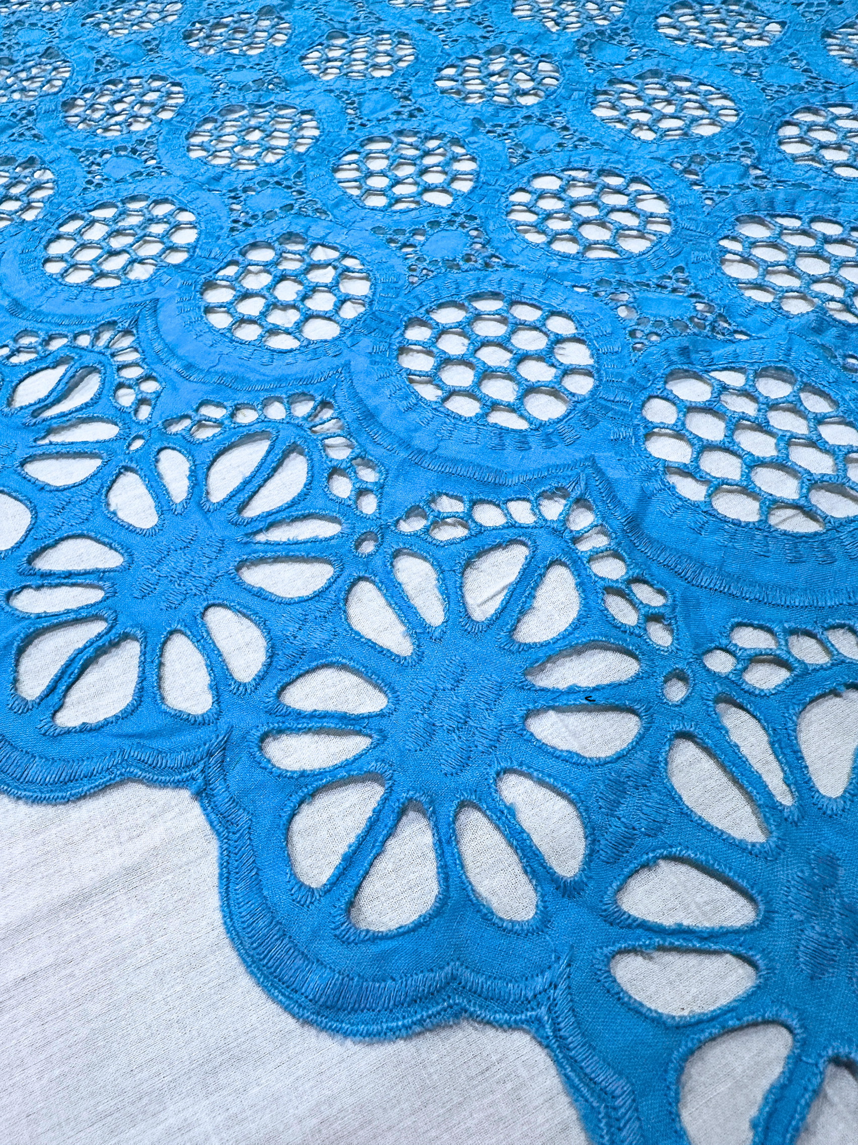 SIGMA A8745 Blue Embroidered Fabric