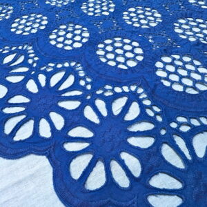 SIGMA A8745 Royal Blue Embroidered Fabric