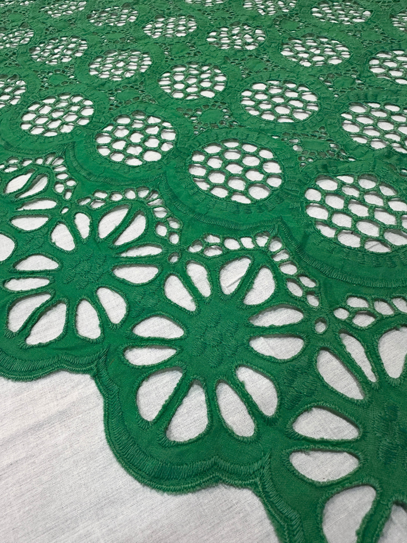 SIGMA A8745 Green Embroidered Fabric