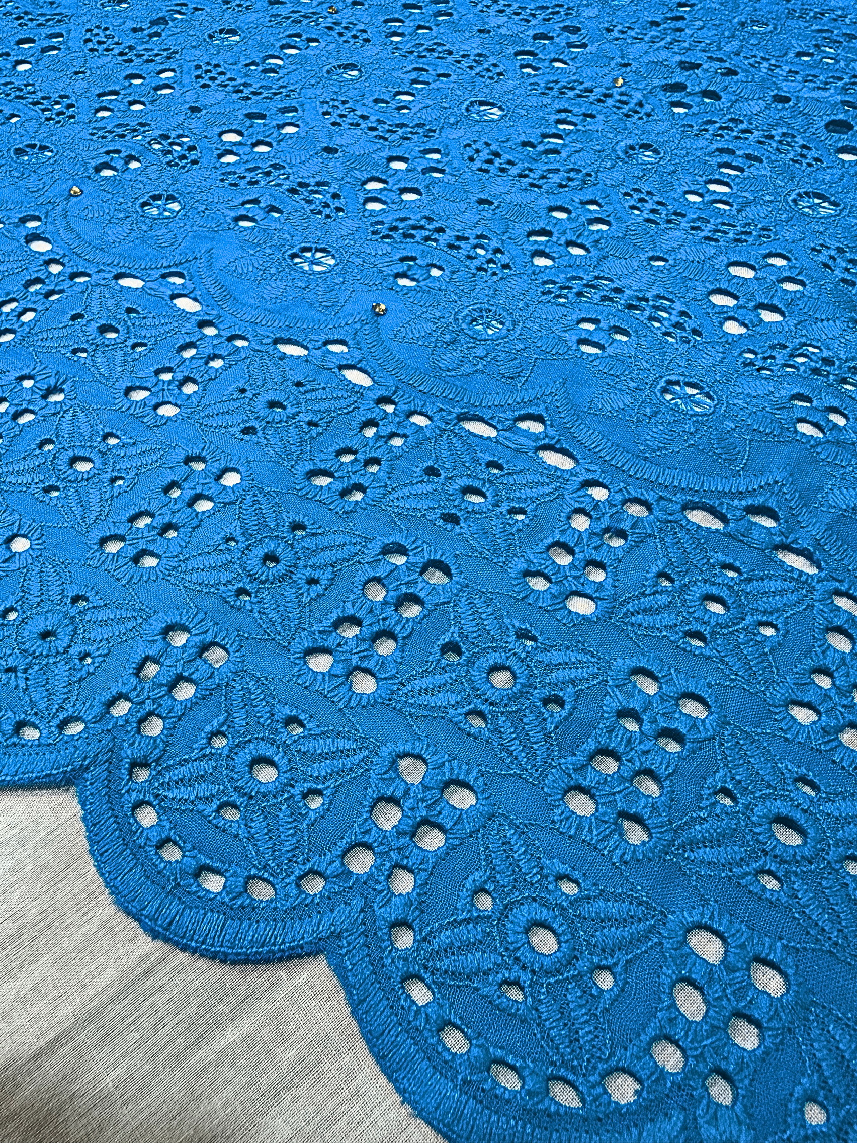 MAGNA 0489 Blue EMB Fabric