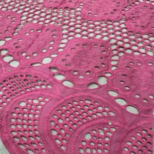 SIGMA A8703 Pink Embroidered Fabric