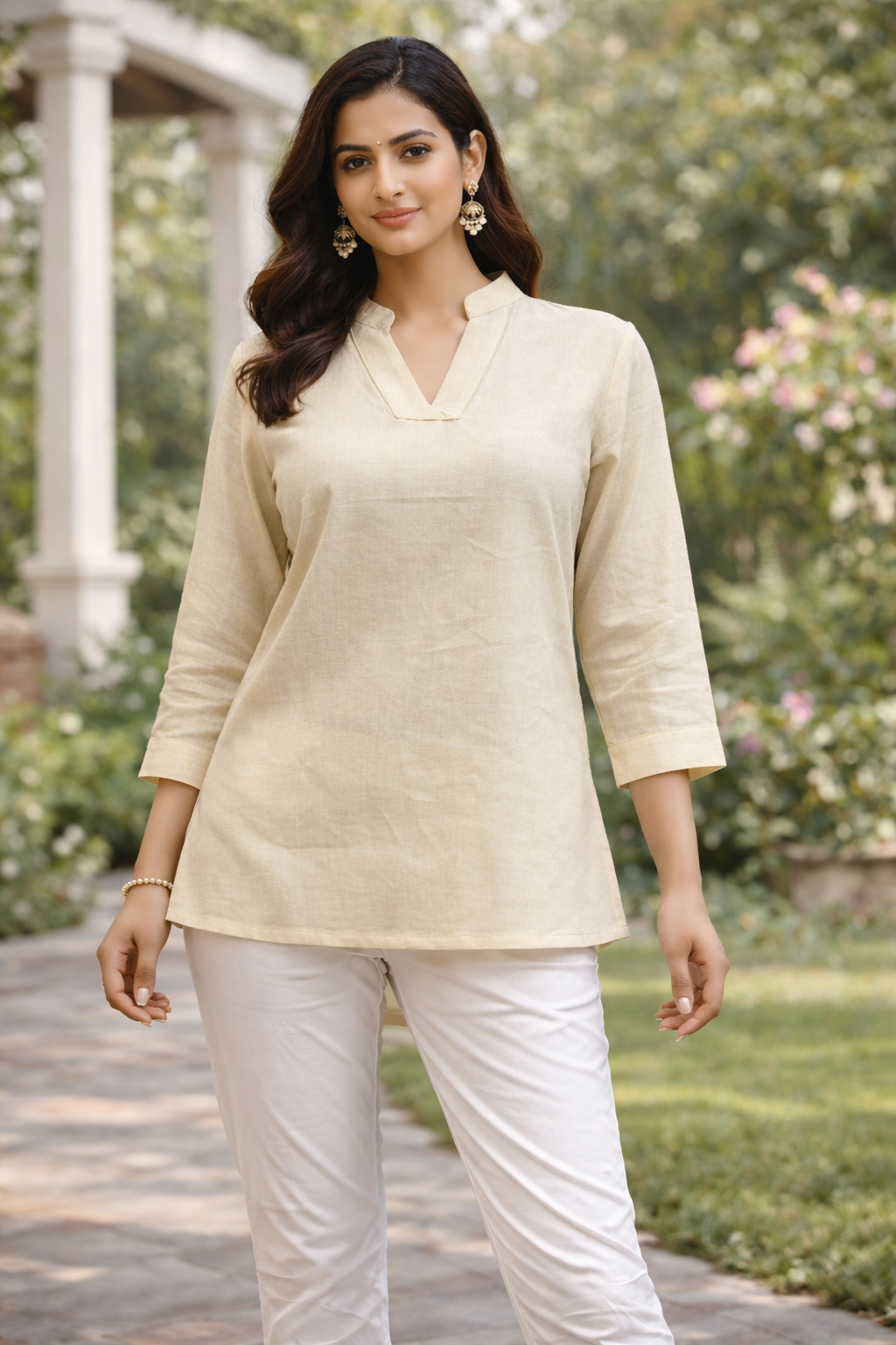 “Saada in Style” Soft Yellow Shirt Kurta TUP-011 <br>   (Set of 5 - M , L, XL, XXL, 3XL)