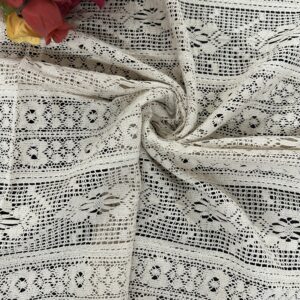 Crochet Lace Fabric Off White DN 6124/6119