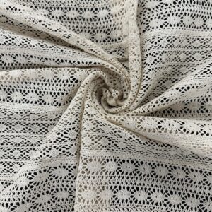 Crochet Lace Fabric Off White DN 6120/6115