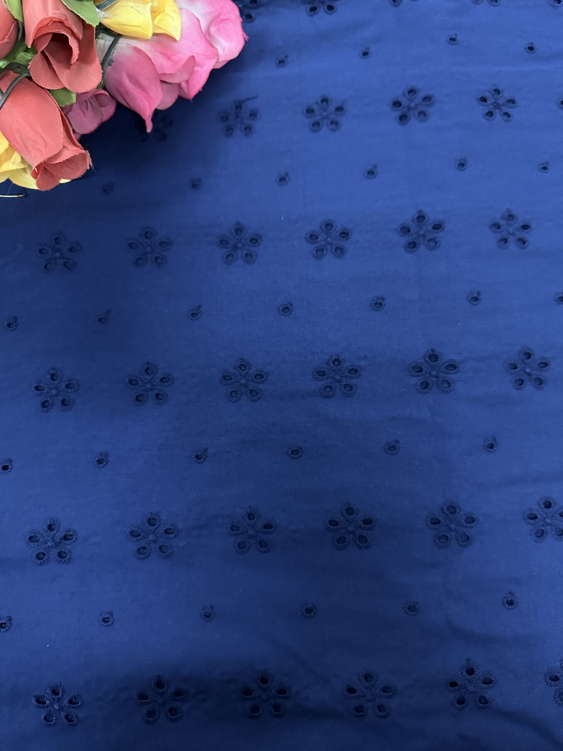 MAHA Navy Blue Cotton Fabric- PE0465A
