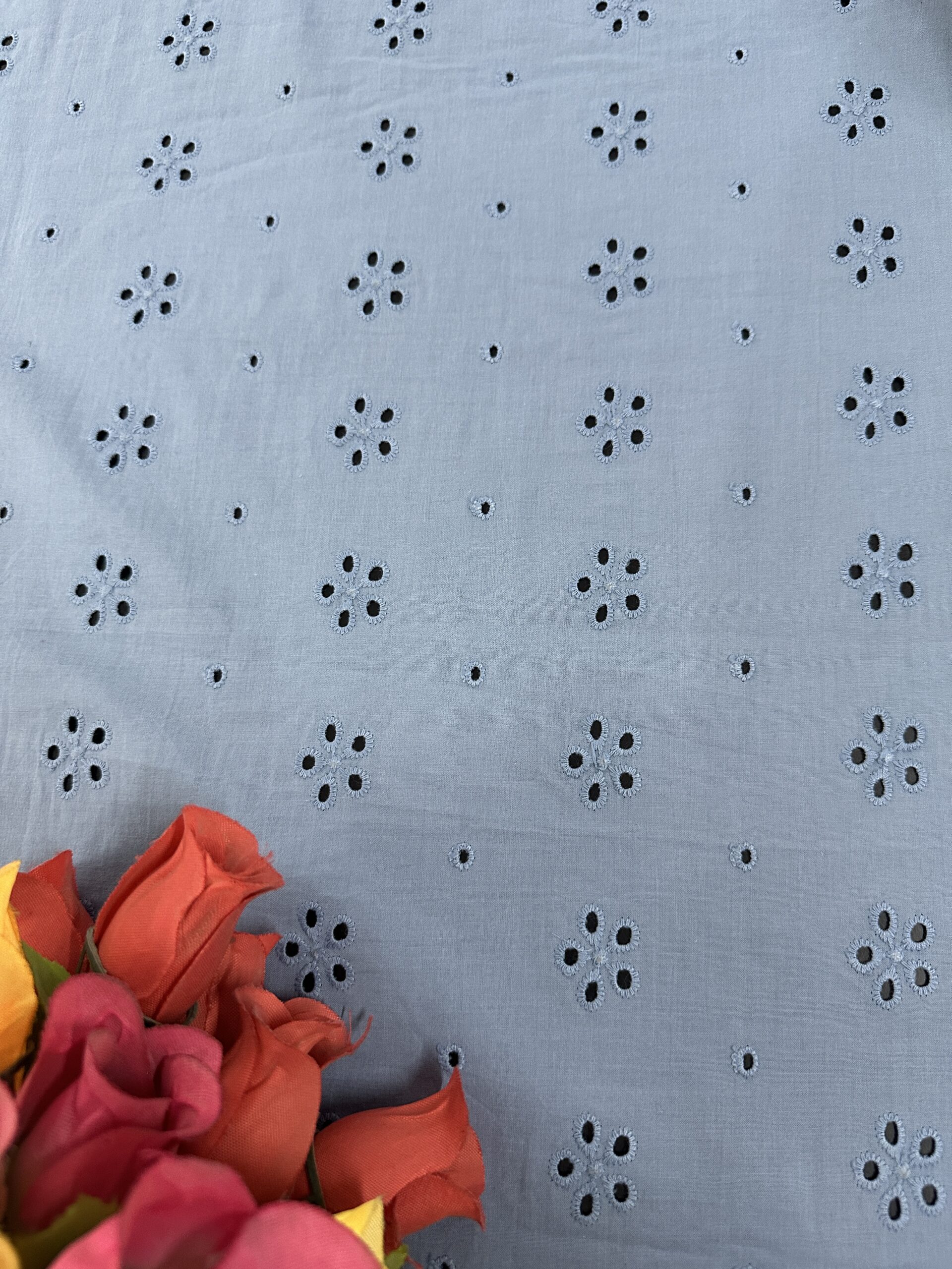 MAHA Powder Blue Cotton Fabric- PE0465A