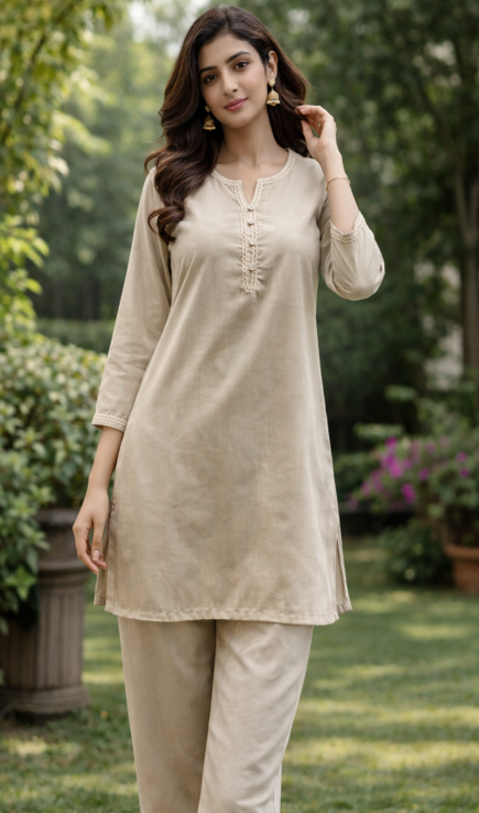 ‘Saada in style’ Tulip Beige Co-ord Set TUP-001 <br>   (Set of 5 - M , L, XL, XXL, 3XL)