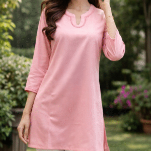 “Saada in style” Blush Pink Short Kurta TUP-006 <br>   (Set of 5 - M , L, XL, XXL, 3XL)
