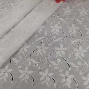 MAHA White Cotton Fabric- Dno 55215